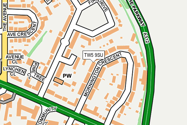 TW5 9SU map - OS OpenMap – Local (Ordnance Survey)
