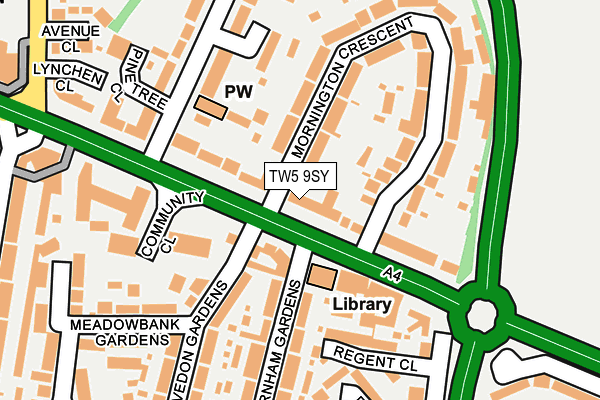 TW5 9SY map - OS OpenMap – Local (Ordnance Survey)