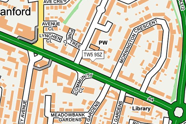 TW5 9SZ map - OS OpenMap – Local (Ordnance Survey)