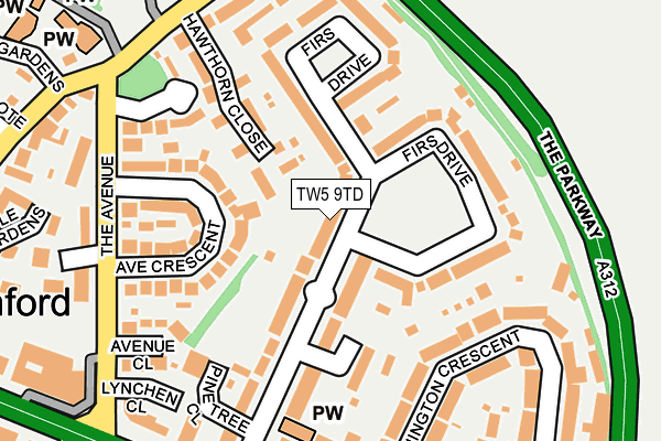 TW5 9TD map - OS OpenMap – Local (Ordnance Survey)