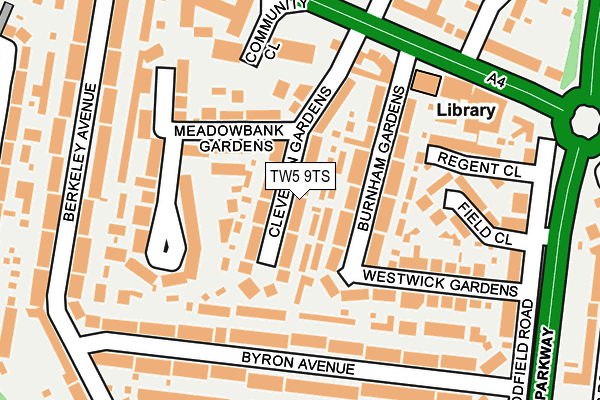 TW5 9TS map - OS OpenMap – Local (Ordnance Survey)