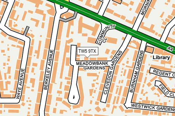 TW5 9TX map - OS OpenMap – Local (Ordnance Survey)
