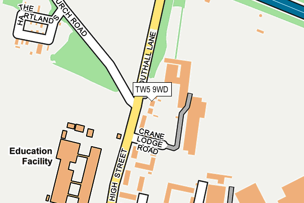 TW5 9WD map - OS OpenMap – Local (Ordnance Survey)