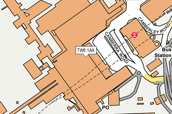 TW6 1AA map - OS OpenMap – Local (Ordnance Survey)
