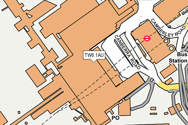 TW6 1AU map - OS OpenMap – Local (Ordnance Survey)