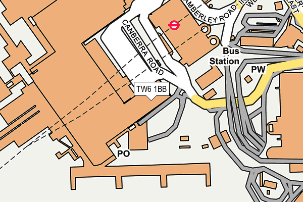 TW6 1BB map - OS OpenMap – Local (Ordnance Survey)