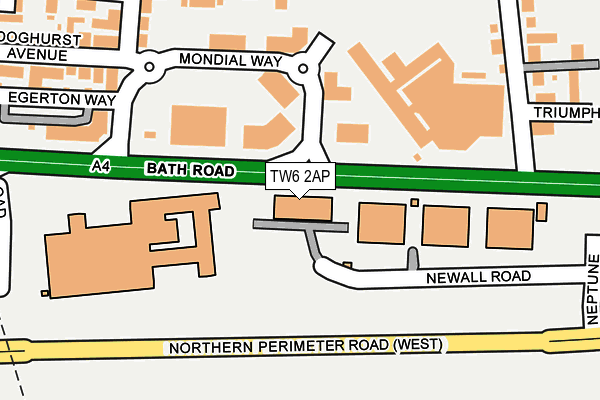 TW6 2AP map - OS OpenMap – Local (Ordnance Survey)