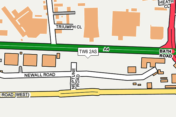 TW6 2AS map - OS OpenMap – Local (Ordnance Survey)