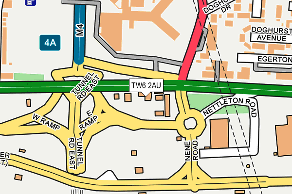 TW6 2AU map - OS OpenMap – Local (Ordnance Survey)