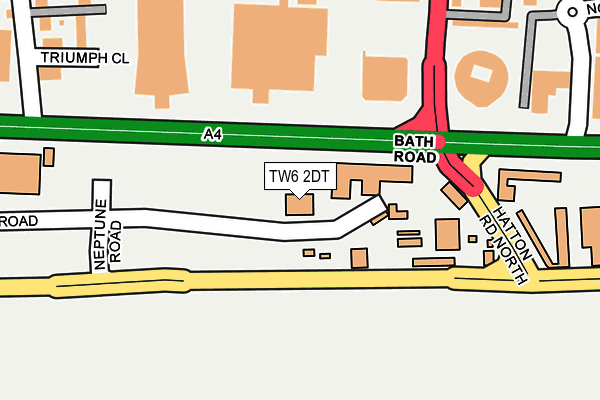 TW6 2DT map - OS OpenMap – Local (Ordnance Survey)