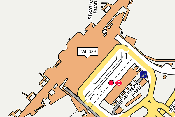 TW6 3XB map - OS OpenMap – Local (Ordnance Survey)