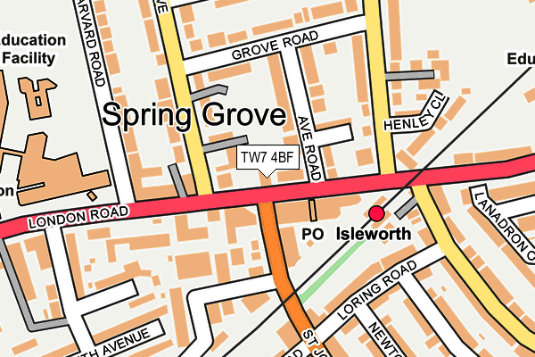 TW7 4BF map - OS OpenMap – Local (Ordnance Survey)