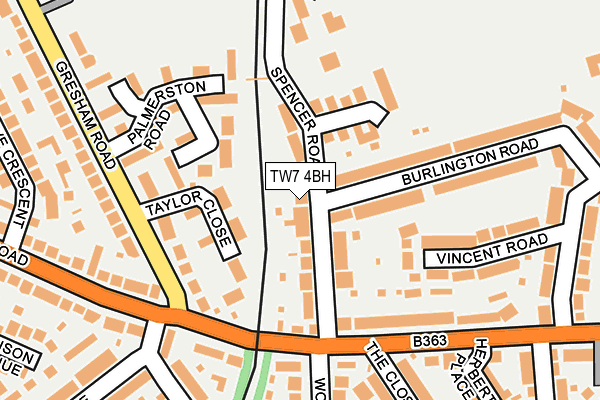 TW7 4BH map - OS OpenMap – Local (Ordnance Survey)
