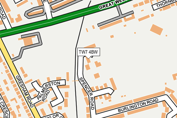 TW7 4BW map - OS OpenMap – Local (Ordnance Survey)