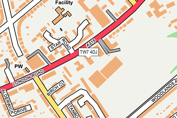 TW7 4DJ map - OS OpenMap – Local (Ordnance Survey)