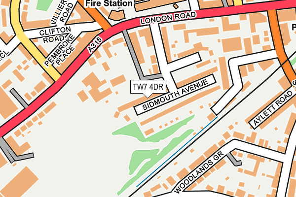 TW7 4DR map - OS OpenMap – Local (Ordnance Survey)