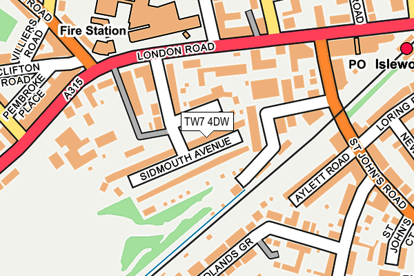TW7 4DW map - OS OpenMap – Local (Ordnance Survey)