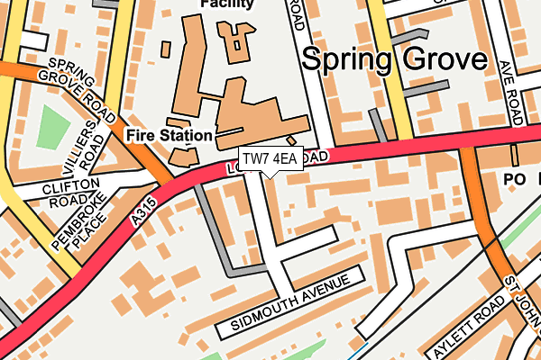TW7 4EA map - OS OpenMap – Local (Ordnance Survey)