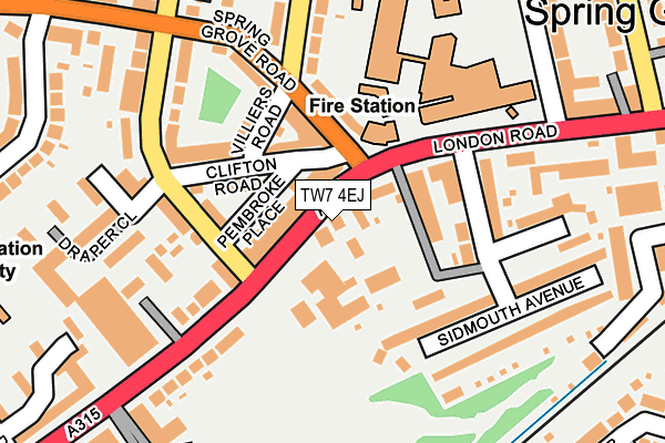 TW7 4EJ map - OS OpenMap – Local (Ordnance Survey)