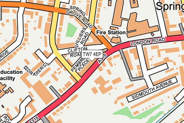 TW7 4EP map - OS OpenMap – Local (Ordnance Survey)
