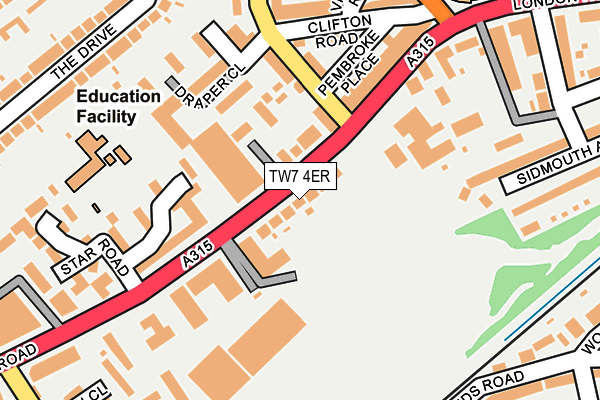 TW7 4ER map - OS OpenMap – Local (Ordnance Survey)