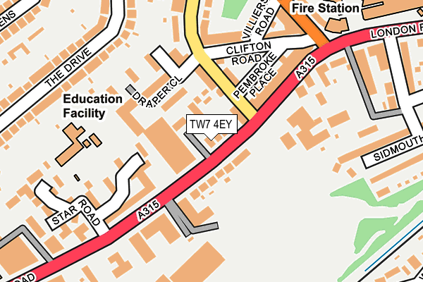 TW7 4EY map - OS OpenMap – Local (Ordnance Survey)