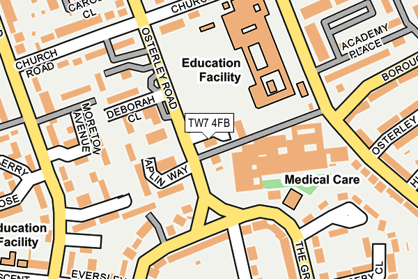 TW7 4FB map - OS OpenMap – Local (Ordnance Survey)