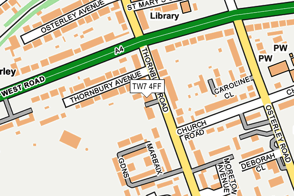TW7 4FF map - OS OpenMap – Local (Ordnance Survey)