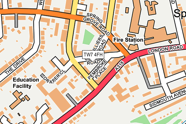 TW7 4FH map - OS OpenMap – Local (Ordnance Survey)