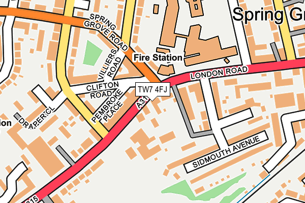 TW7 4FJ map - OS OpenMap – Local (Ordnance Survey)