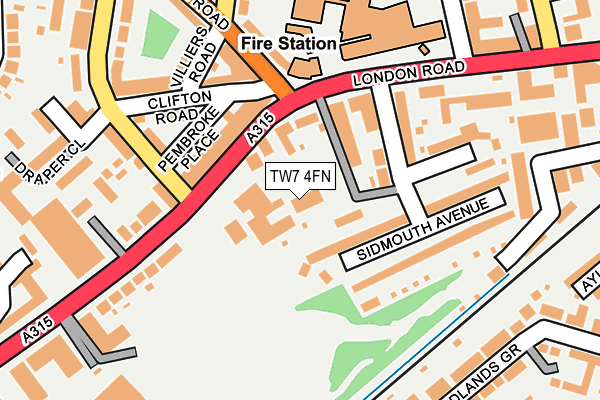 TW7 4FN map - OS OpenMap – Local (Ordnance Survey)