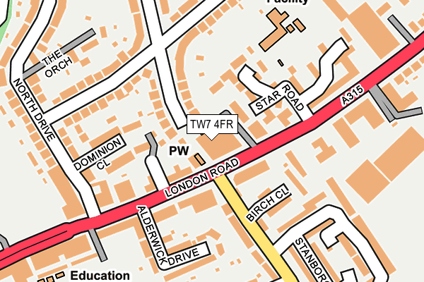TW7 4FR map - OS OpenMap – Local (Ordnance Survey)