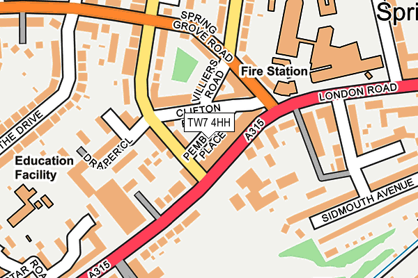 TW7 4HH map - OS OpenMap – Local (Ordnance Survey)