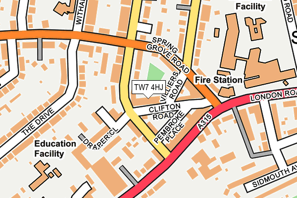 TW7 4HJ map - OS OpenMap – Local (Ordnance Survey)