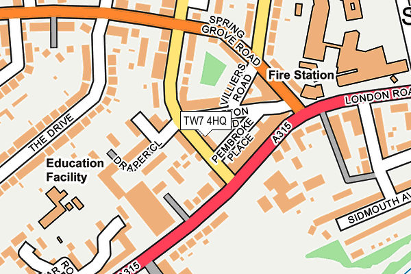 TW7 4HQ map - OS OpenMap – Local (Ordnance Survey)
