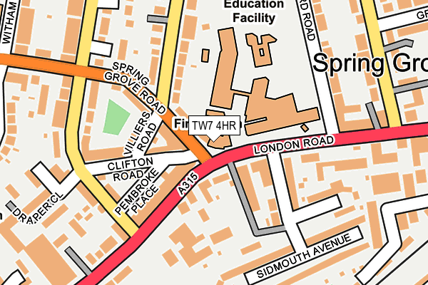 TW7 4HR map - OS OpenMap – Local (Ordnance Survey)