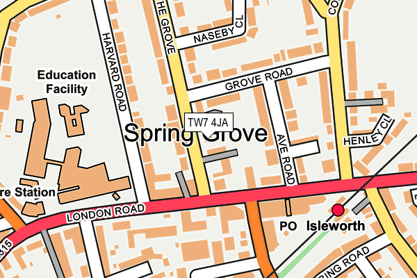 TW7 4JA map - OS OpenMap – Local (Ordnance Survey)