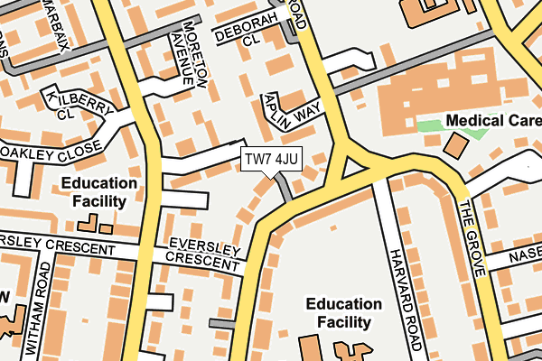 TW7 4JU map - OS OpenMap – Local (Ordnance Survey)