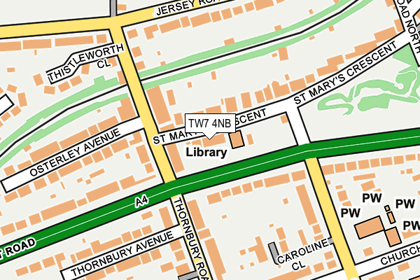 TW7 4NB map - OS OpenMap – Local (Ordnance Survey)