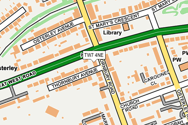 TW7 4NE map - OS OpenMap – Local (Ordnance Survey)