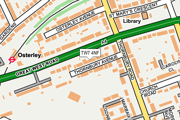 TW7 4NF map - OS OpenMap – Local (Ordnance Survey)