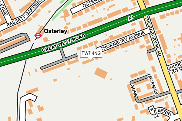 TW7 4NG map - OS OpenMap – Local (Ordnance Survey)