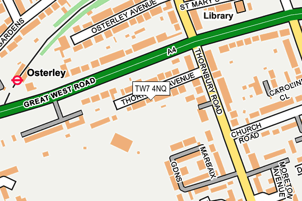 TW7 4NQ map - OS OpenMap – Local (Ordnance Survey)
