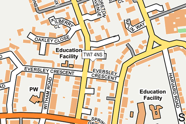 TW7 4NS map - OS OpenMap – Local (Ordnance Survey)