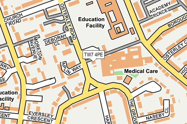 TW7 4PE map - OS OpenMap – Local (Ordnance Survey)