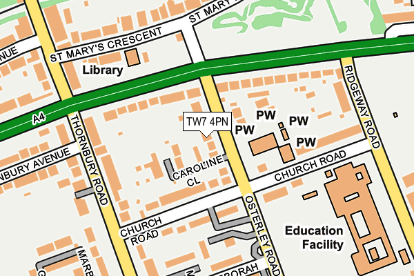 TW7 4PN map - OS OpenMap – Local (Ordnance Survey)