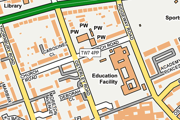 TW7 4PP map - OS OpenMap – Local (Ordnance Survey)
