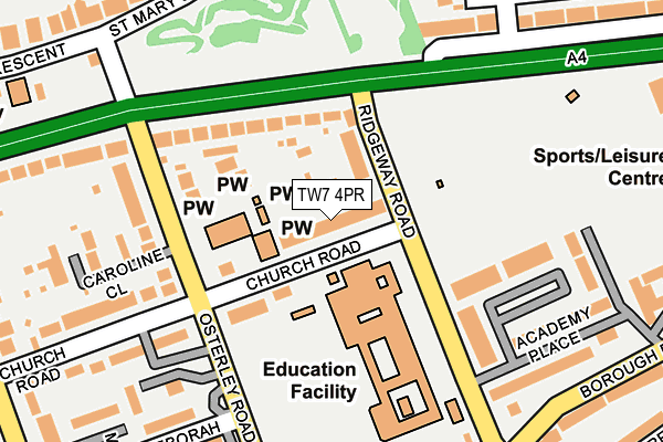 TW7 4PR map - OS OpenMap – Local (Ordnance Survey)