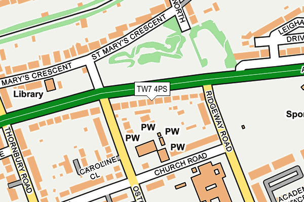 TW7 4PS map - OS OpenMap – Local (Ordnance Survey)