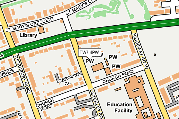 TW7 4PW map - OS OpenMap – Local (Ordnance Survey)